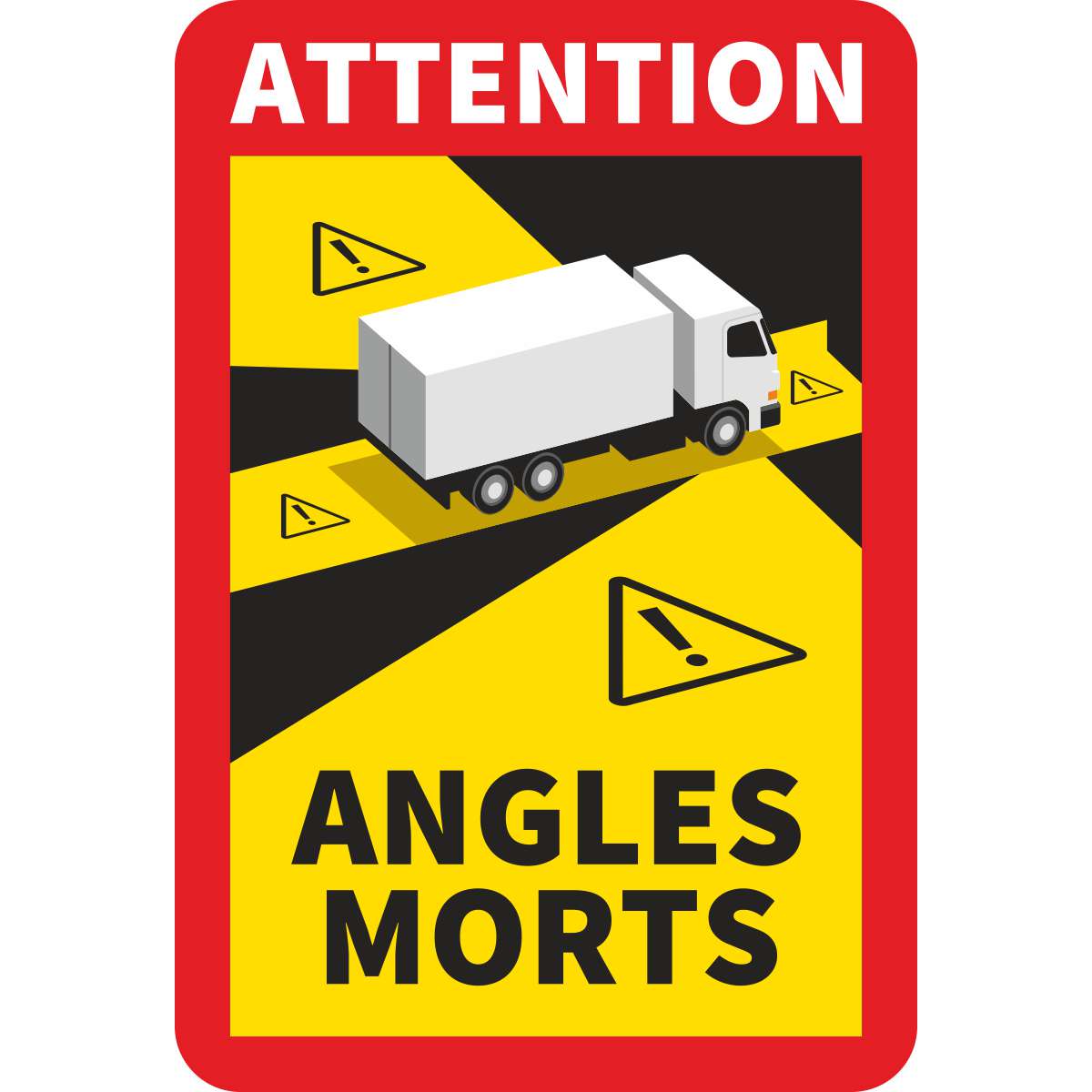 Angles Morts Aufkleber für LKW / Nutzfahrzeuge