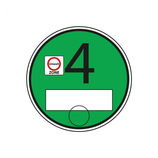 Deutsche Umweltplakette GRÜN - Feinstaubplakette, Schadstoffgruppe 4